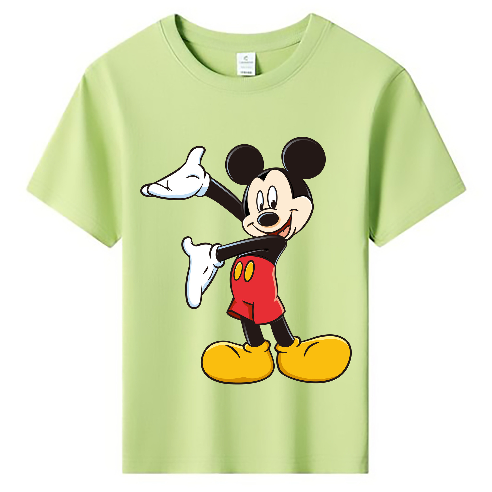ミッキーマウス Mickey Mouse 綿100％キッズTシャツ（フロントプリント）